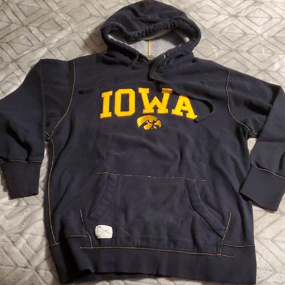 Vintage IOWA Hawkeyes FELT LETTERS‎ Hoodie CI Sport Medium